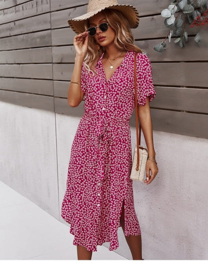 Floral Casual Summer Midi Dress