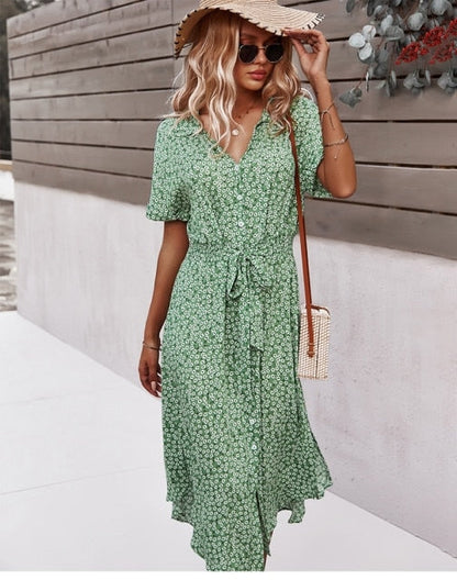 Floral Casual Summer Midi Dress