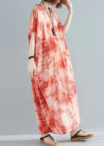 Damen V-Ausschnitt Baumwolle Tunika Top Shape grüne Drucke Kleider Sommer