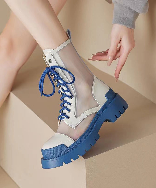 Gelbe Schnürstiefeletten 2024 aus atmungsaktivem Mesh