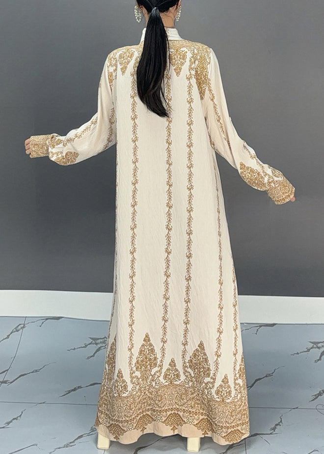 Yellow Long Shirts Dress Peter Pan Collar Lantern Sleeve