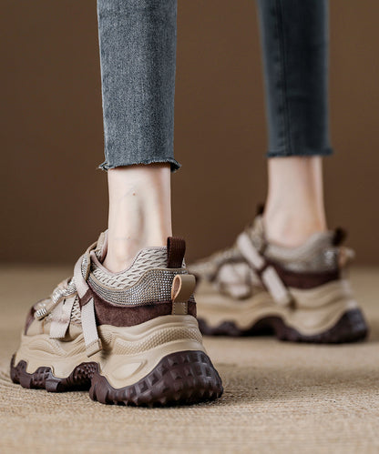 Gelbe Zirkon-Plattform, atmungsaktives Mesh, 2025 Splicing-Schnürung