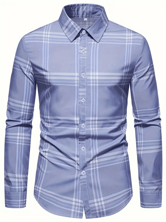 Men's Plaid Business Casual Shirt