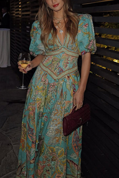Romantic Seaside Frill Layered Midi Dress