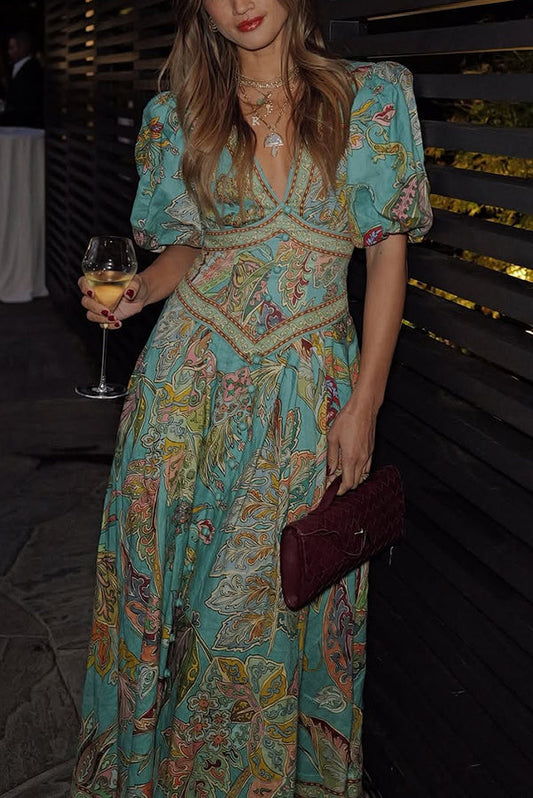 Romantic Seaside Frill Layered Midi Dress