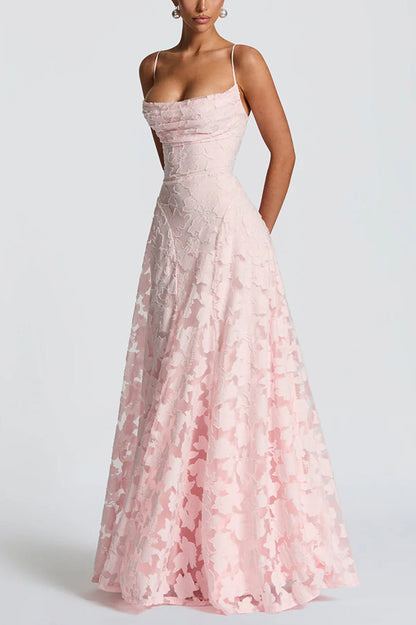 Lace Hollow Sleeveless Maxi Dress