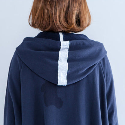 Herbst Marine Casual Sportmantel Baumwolle Plus Size Fit Reißverschluss Oberbekleidung