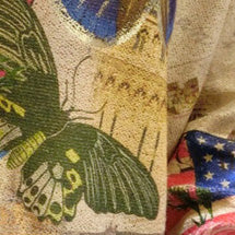 Herbst winter neue schmetterling drucke baumwolle stricken t-shirt oversize frauen