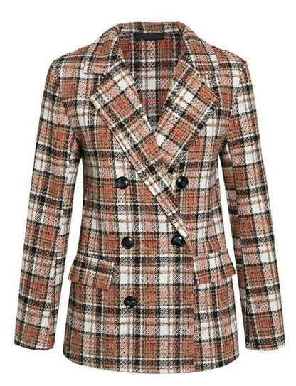 Autumn Chestnut Brown British Tartan Coat