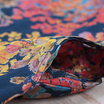 Baggy blau floral Leinen Weste plus Größe Shirts neue Halbarm O Hals natürliche Leinen Pullover