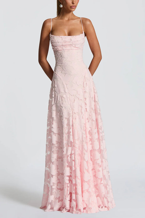 Lace Hollow Sleeveless Maxi Dress