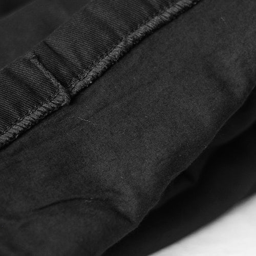 schwarze Winterhose weites Bein dicke Baumwolle gestapelte Crop-Hose warm 2024