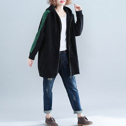 Boutique schwarz baumwolle tops plussize baumwolle kleidung stickerei baumwolle t-shirt