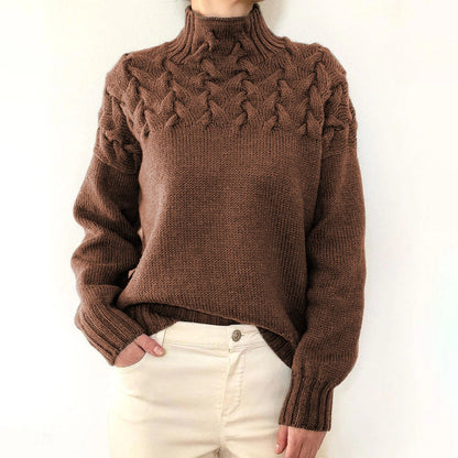 Jersey de cuello alto de punto cálido