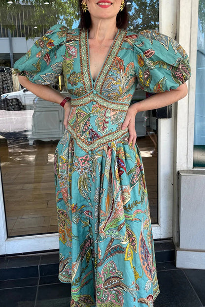 Romantic Seaside Frill Layered Midi Dress