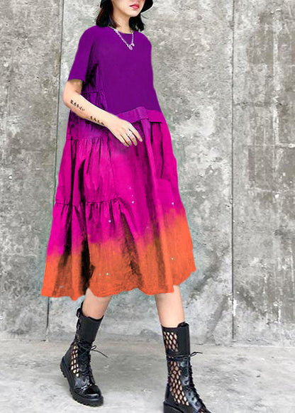 Schöne o neck Cinched Baumwolle sommer kleidung Für Frauen Form schwarz Kleid