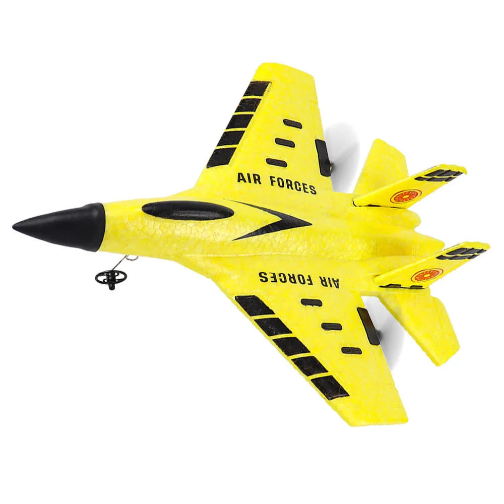 Built-in Gyro With LED Light EPP Foam RC Airplane Fighter Glider RTF for Beginners - Yellow
