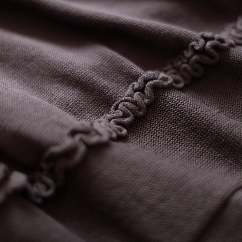 klobiger schokoladenbrauner Winterpullover in Übergröße, Patchwork-Strickblusen, lässiges Rüschenoberteil