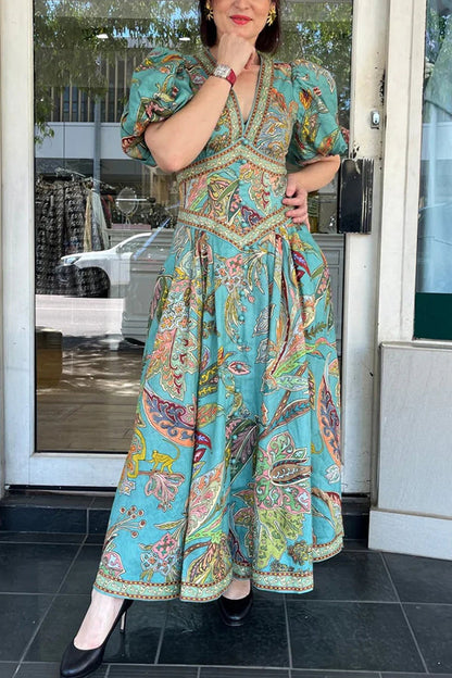 Romantic Seaside Frill Layered Midi Dress