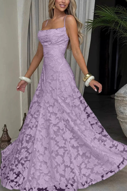 Lace Hollow Sleeveless Maxi Dress