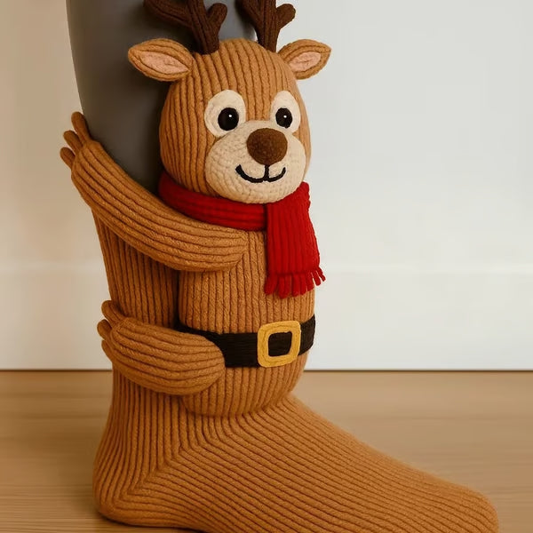🎄3D Knit Animal Socks