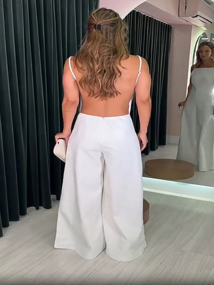 Brown Halter Jumpsuit