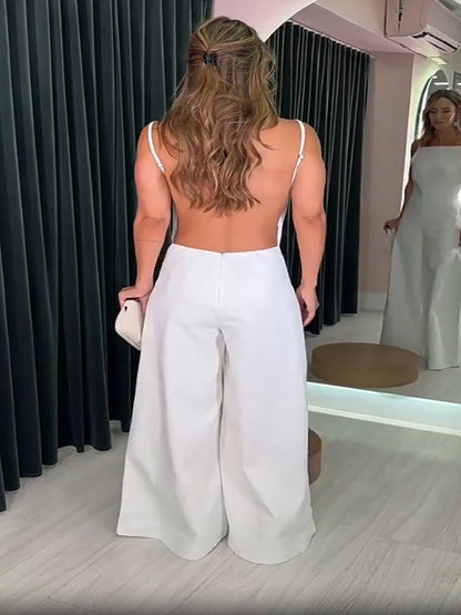 Brown Halter Jumpsuit