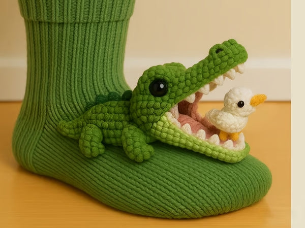 🎄3D Knit Animal Socks