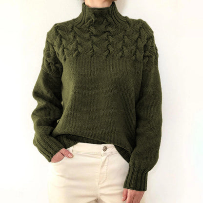 Jersey de cuello alto de punto cálido