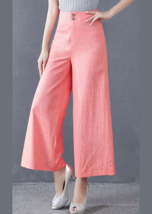 diy Blaue High Waist Button Wide Leg Fall Pants Hose