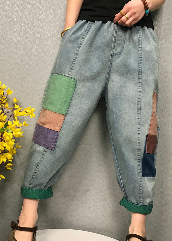 diy blau Mode Patch Applikation Denim Hose Frühling