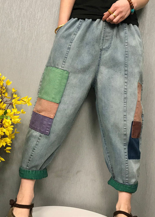 diy blau Mode Patch Applikation Denim Hose Frühling