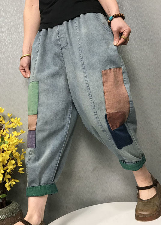 diy blau Mode Patch Applikation Denim Hose Frühling