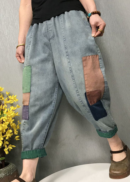 diy blau Mode Patch Applikation Denim Hose Frühling
