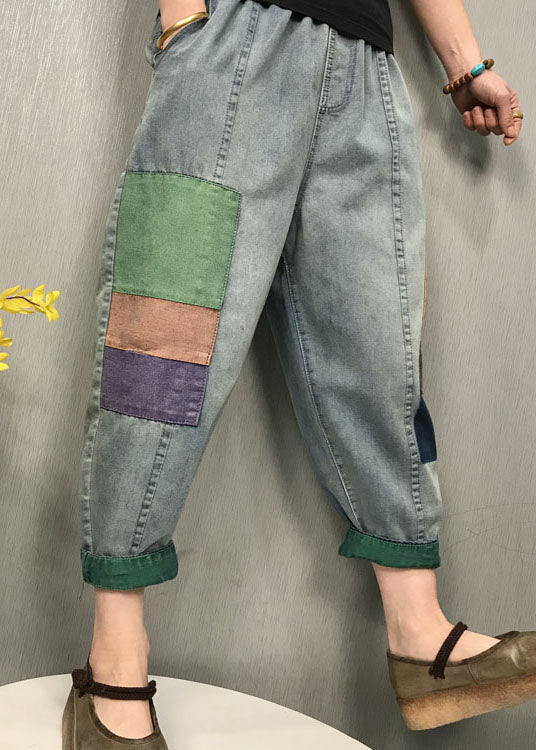 diy blau Mode Patch Applikation Denim Hose Frühling