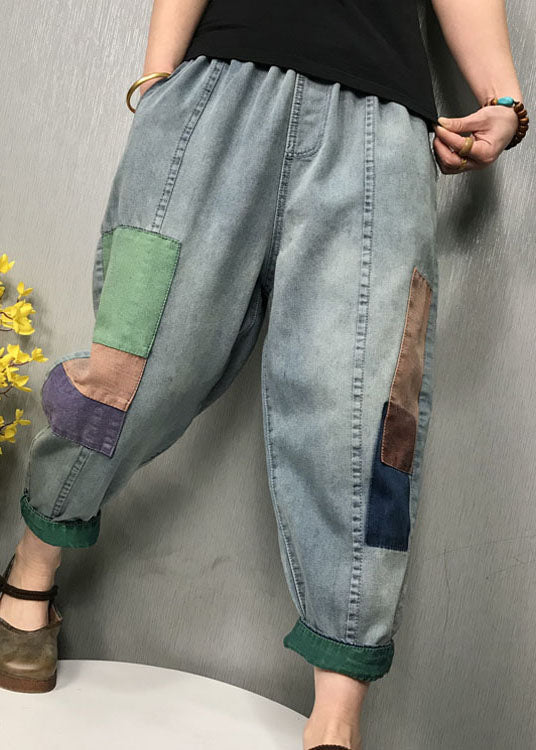 diy blau Mode Patch Applikation Denim Hose Frühling