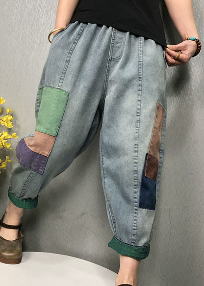 diy blau Mode Patch Applikation Denim Hose Frühling