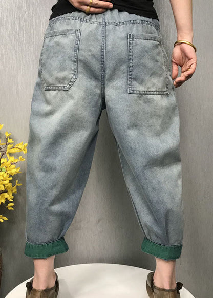 diy blau Mode Patch Applikation Denim Hose Frühling