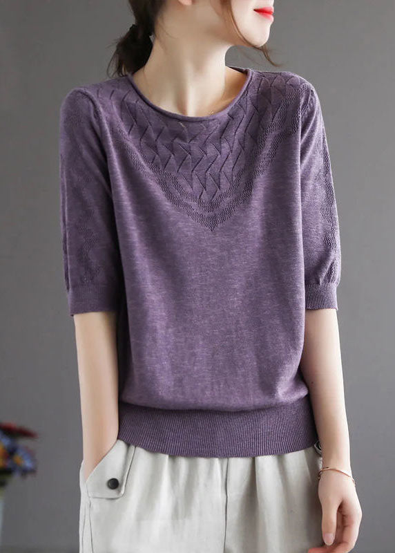 DIY Gelber Hohlloch-Lässiger Herbstpullover