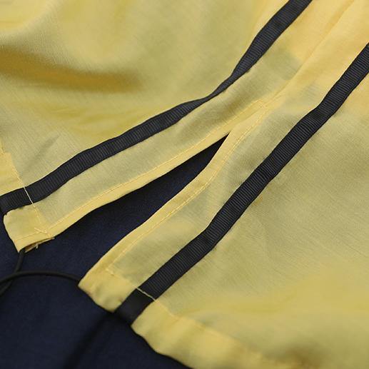 diy hooded patchwork cotton summerclothes Work Outfits white tops - SooLinen