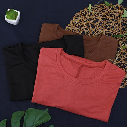 diy o neck Batwing Sleeve cotton summer top Inspiration black shirt - SooLinen