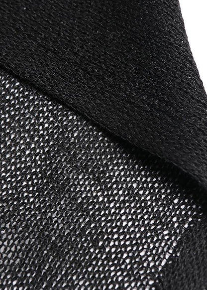 diy o neck Hole summer clothes For Women Wardrobes black tops - SooLinen