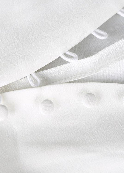 diy white chiffon box top Puff Sleeve oversized summer v neck shirt - SooLinen