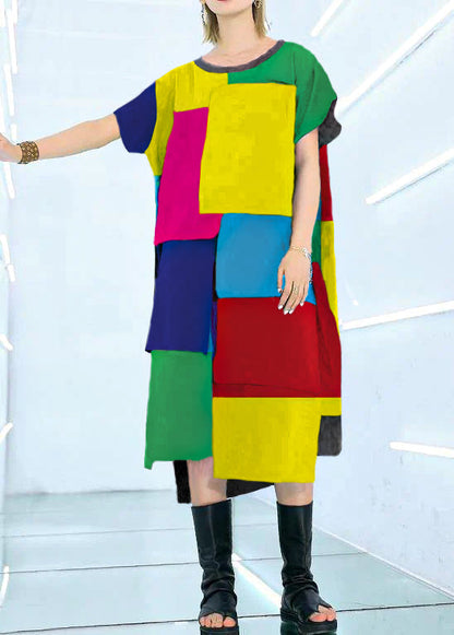 100 % schwarze Baumwollkleidung für Damen, asymmetrisches Sommerkleid für den Alltag