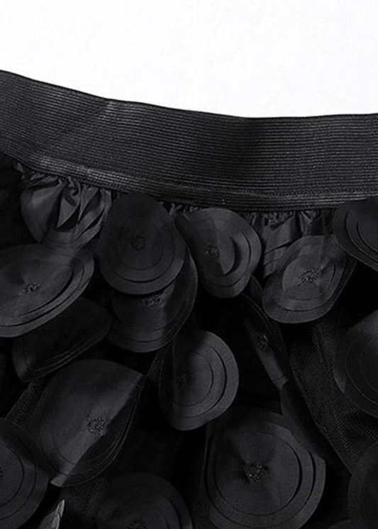 Mode Schwarz dot Patchwork Tüll Röcke Frühling