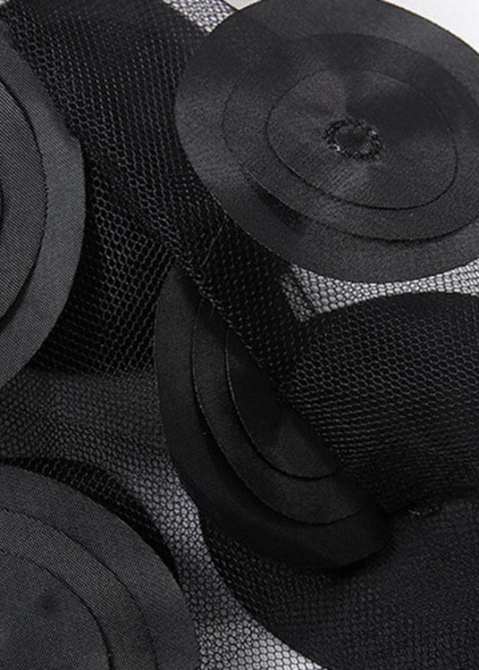 Mode Schwarz dot Patchwork Tüll Röcke Frühling