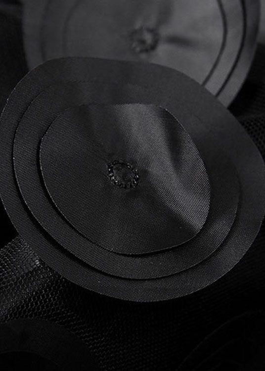 Mode Schwarz dot Patchwork Tüll Röcke Frühling