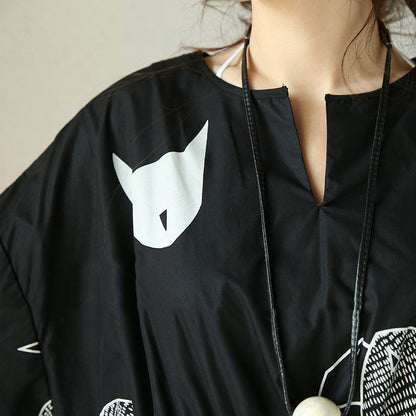 Mode schwarz natürliche Baumwolle Kleid plus Größe Kleidung Krawatte Taille Cinched Reisekleidung Frauen V-Ausschnitt Baumwolle Kaftane