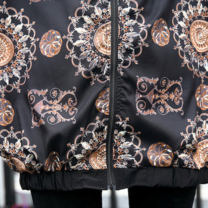 Mode Blumenoberteile in Übergröße Stand T-Shirt 2018 mit Reißverschluss Baggy Kleidung Oberteile