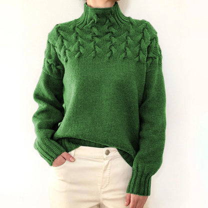 Jersey de cuello alto de punto cálido
